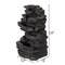 Cascading Electric Powered 5-Tier Rock Water Fountain 18" with LED Lights for Indoor and Outdoor Use